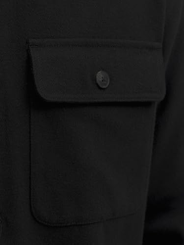 Jprrayle Melange Solid L/S Overshirt Sn, Black Beauty, L - Image 4