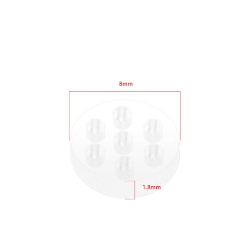 Image of 20PCS Transparent Glass Screen Filters Diameter 8mm Height 1.8mm High Borosilicate Glass Screens Filters with 7 Honeycomb Holes for Lab Filters