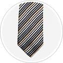 Multi Gray, White, Gold, Black, Tan, and Maroon Stripe Tie.