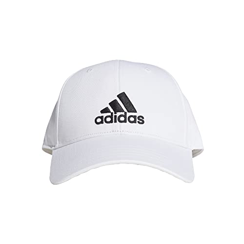 adidas Baseball Cotton Twill Kappe, White/White/Black, OSFM