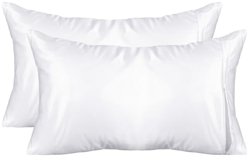Cotton Pillow Protectors with Zipper Standard Size, 100% Protection Pillow Covers Set, Soft Breathable Pillowcases, Extend Pillow Life with Pillow Encasement for Home Hotel Bedding Set 2 Pack