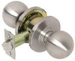 Tell Cortland Satin Chrome Stainless Steel Passage Lockset ANSI Grade 2 1-3/4 in.