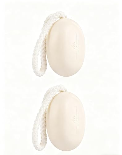 Soap On a Rope 2-Pack Set for Face Body Hair Bath Soap about 7 Ounce each