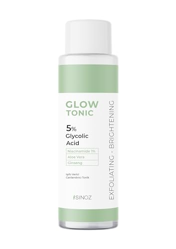Sinoz Glow Tonic | Pore Tightening, Exfoliating & Purifying | with Salicylic Acid, Niacinamide, Aloe Vera & Ginseng | Reduces Pores, Shine & Blackheads | Serum-Effective Formula | 200 ml