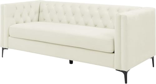 Image of Chesterfield Traditional 3 Seater Luxury Sofa Loving Sofa Button Tufted for Living Room, Guest Room, Bedroom, and Your Loving Space (Beige)