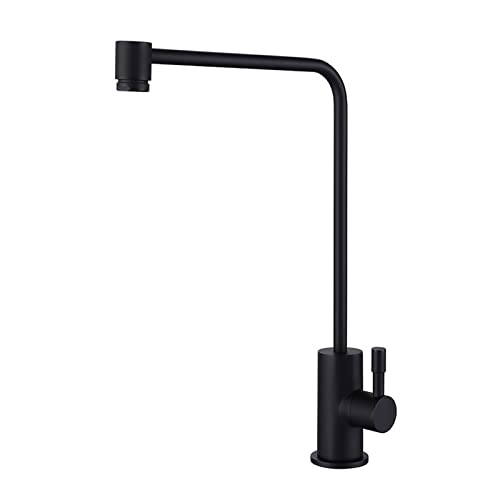 Robinet de cuisine design chrome nero avec rotation fluide à 360°