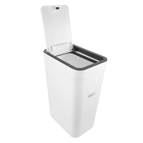 Caneca de basura rectangular con tapa para baño y cocina