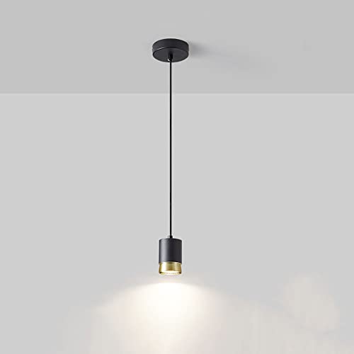 Lámpara colgante de metal individual con diseño mini cilíndrico GU10