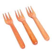looms & weaves - Neem Wood Fork Set of 3 (18.3cm Each)