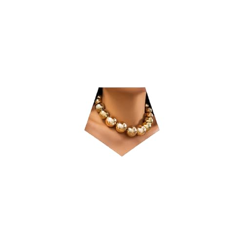 CJIAYUJEW Chunky Gold Necklace for Women Big Ball...