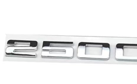 Image of 2 pcs 2500 hd Emblem Decal Sticker Modified Car Hood Door Side Fender Trunk Self-Adhesive Logo Nameplate Rear Badge Logo (Silver)
