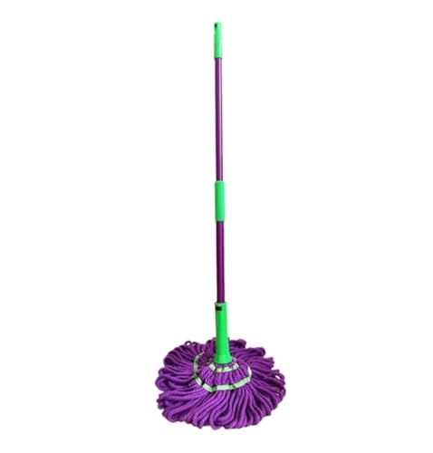 SHCHNA Mopa Mop Mopas Fregona Fregona Autoexprimible con Mango Extendido, Fregona Giratoria con Giro Automático, Fregona para Piso con Manos Libres Y Función De Lavado Trapeador de Limpieza(Iron Rod)