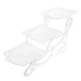 UPKOCH 1 Juego Soporte para Pasteles de Tres Niveles Cuenco para Servir Postre estantes de Almacenamiento tortas de Frutas decoración de Mesa Expositor de Pasteles Delicado Decorar