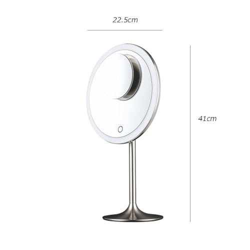Espejo de tocador LED para maquillaje sin sombras: modelo recargable de mesa 3