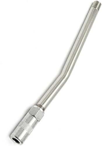 Dimensioni: 1 Set 135mm Ferro Ingrassatore Tubo Tubo Tubo Rigido con Connettore Ferro Zincato