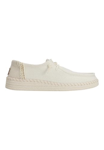 HEYDUDE Women's Wendy Espadrille Woven White 7...