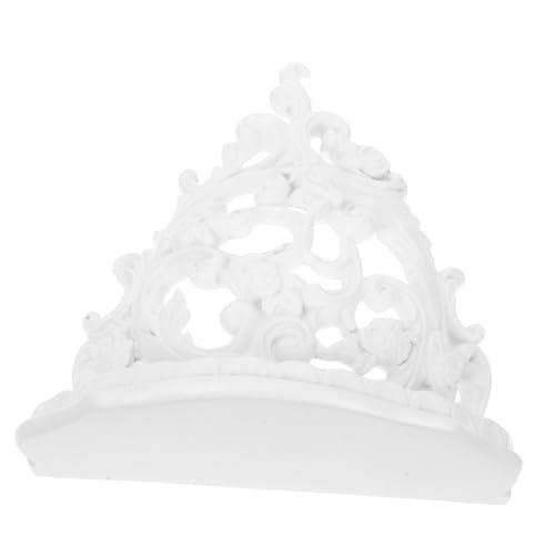 GRIRIW Estante De Pared Hueco Tallado Elegante Estante De Almacenamiento De Cocina para Esculpir Organizador Colgante Largo Decorativo Pequeño Montado Montar Unidad Resina