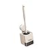 Space Saving Toilet Brush with Flexible Head and Hygienic Holder for Small Bathrooms