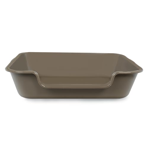1 Pack Extra Large Dog Litter Box Pan Tray (ABS Material), Low Entry Jumbo Senior Litter Boxes for Multiple Kitten Big Cats, Pet Safe Indoor Dog Potty (Chocolate, 24" L x 20" W) - Image 5