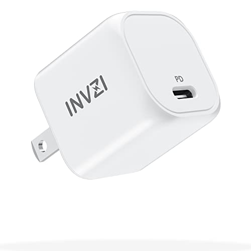 INVZI GaNHub 20W USB C Charger, PD Fast Charging USB C Wall Charger Block, Mini Power Adapter for iPhone 15 Pro Max/15 Plus/15 Pro, 14/13/12, Galaxy S24/S23, Pixel 5/4/3, iPad