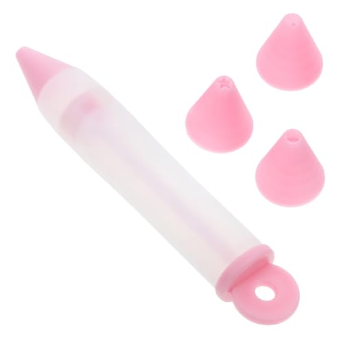 LIFKOME Penna Per Dolci in Silicone Set 4 Punte Per Decorare Torte Biscotti Crema Scrittura Utensili Fai Da Te Kit Pasticceria Smontabile Per Dessert e Cottura Al Forno