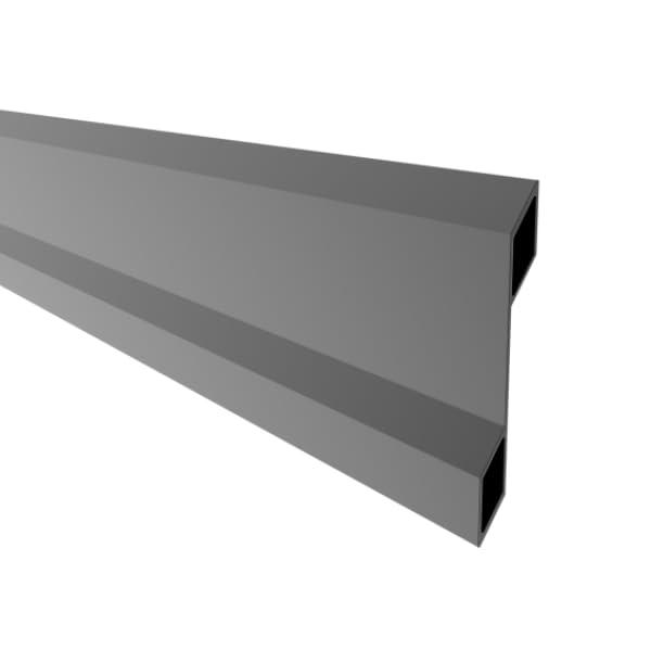 Valla de aluminio Sellon24 perfil S2 con acabado antracita RAL 7016 de 2000 mm