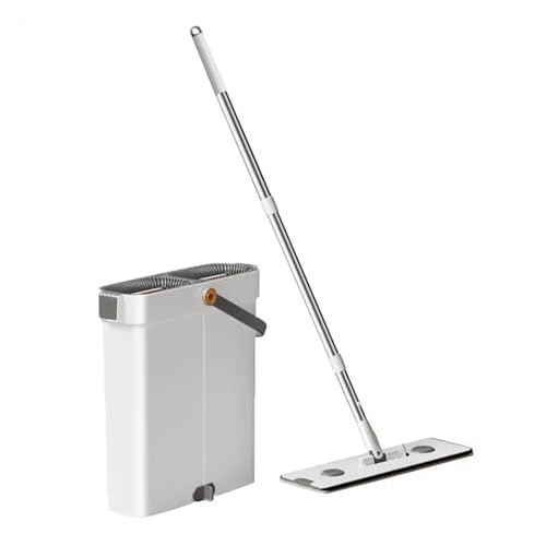 Wischeimer mit Wringer, drehbares Bodenwischer- und Eimer-Set, Wischsystem, Bodenreinigungssystem, Nass- und Trockenwischeimer-Reinigungssystem