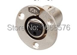 Wiring Connecting Terminals - 100 pcs 3pin XLR Female Round PANEL-229