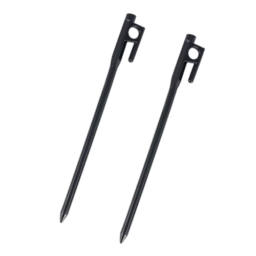 OSOLADY 2PCS Heavy Duty Metal Tent Pegs for Camping and Beach Durable Stakes for Tarp Canopy and Picnic Unbreakable Design for Conditions