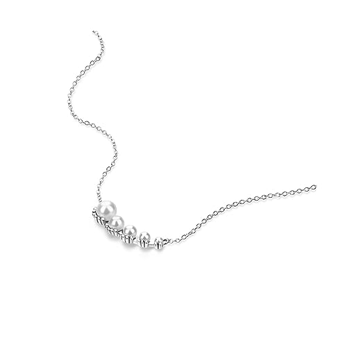 Bijoux en argent sterling pendentif colliers perle blanche pour femmes