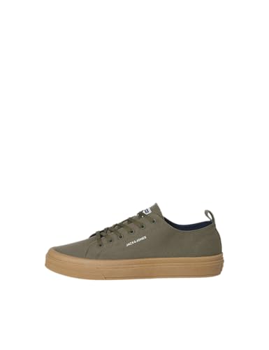 Jack & Jones Jfwbayswater - Tenis de Lona para Hombre, Suela de Goma con Detalle de Noche Oliva, Talla 7, Suela de Goma con Detalle de Noche Oliva, 41 EU