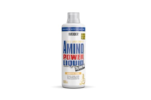 Weider - Amino Power Liquid - Flüssiges Hydrolysiertes Protein - Aminosäuren - 23g Protein pro 45 ml für Muskelaufbau - Mit L-Leucin, Taurin, Vitamin B6 - 1 Liter - Mandarine