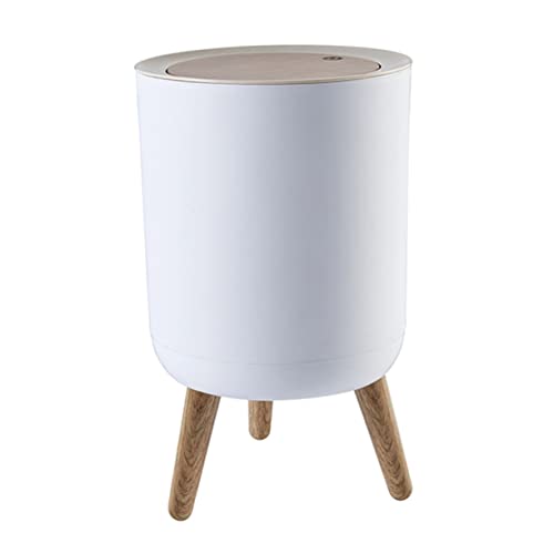 Caneca de basura rectangular blanca 7L