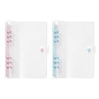 MITUMORMOR 2 Stück Ringordner A5 Ordner, Transparente Ringmappe aus PVC, Nachfüllbares 6 Ringe Ringordner mit Hülle, Wasserfeste Notizbuch Planer Binder für Büro Schule
