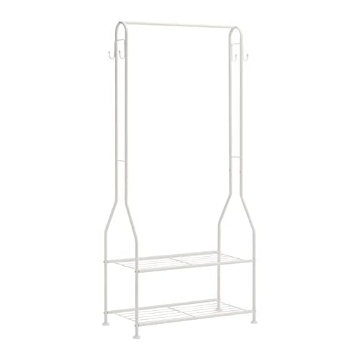 Amazon Basics Armoire avec deux étagères inférieures, Blanc, 75 x 36.5 x 150 cm (L x W x H)