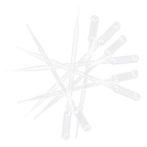 HEALLILY Lightweight 100pcs Plastic Dropper Pipettes Calibrated Droppers Scale Lab-Grade Liquid Measuring Tools