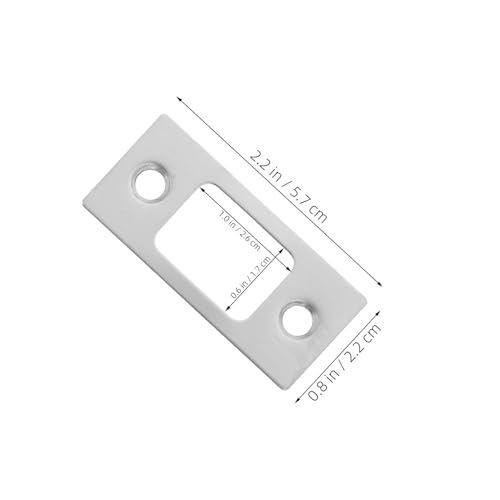 Placa de golpe para puerta de acero inoxidable con guía precisa para pestillo 3