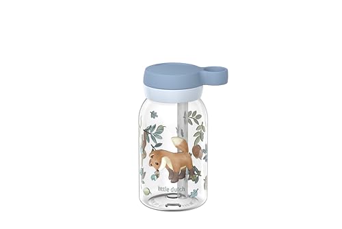 Mepal - Trinkflasche mit Trinkhalm Campus - Drehverschluss mit Grifföffnung - Hygienischer Verschluss - Trinkflasche mit strohhalm - Auslaufsicher und Spülmaschinengeeignet - 450 ml - Forest Friends