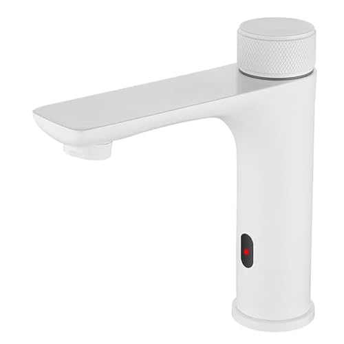 Robinet de salle de bain mains libres en acier inox avec mitigeur automatique