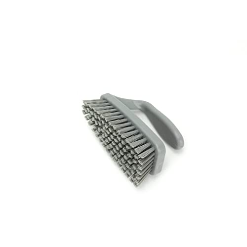 Image of SPARTA Scrub Brush with Iron Shaped Handle and Stiff Bristles, Heavy Duty Scrubber Brush for Kitchen, Bathroom, Shower, Tile, Sink, Carpet and Bakepans, Polypropylene, 6 Inches, Gray, (Pack of 6)