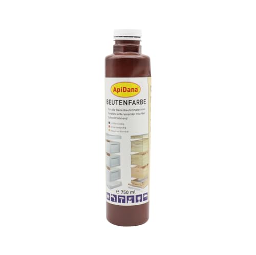 Beutenfarbe 750 ml Beutenschutzfarbe Schutz Bienenbeuten 5m²/ltr. Imkerei Imker Bienen, Braun (750ml)