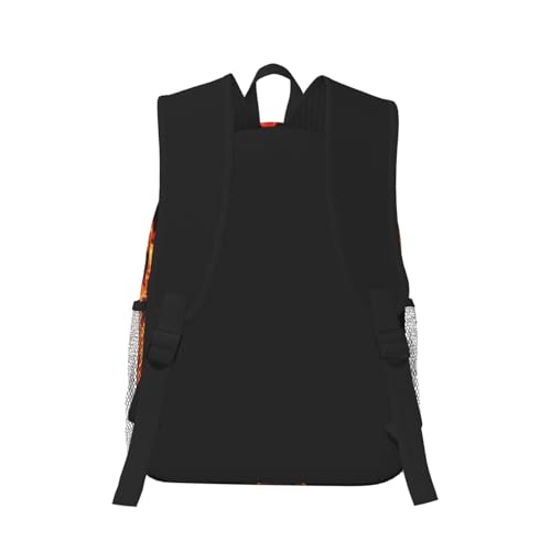 Casual Travel Hiking Bag & Day Pack Backpack for Men Women, Cool Fire Skull Bags, Lightweight Climbing Shoulder Bag Large Capacity for Gym Outdoors3