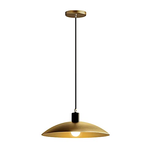 Lámpara de techo pequeña E27 de cobre para iluminar mesas oscuras