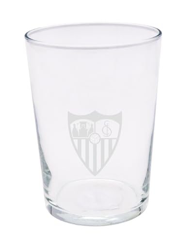 CyP Brands- Sevilla F.C., Vaso de Sidra, Vidrio, Resistente,