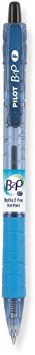 Pilot B2P - Bottle To Pen Refillable & Retractable Ball Point Pen Made From Recycled Bottles, Fine Point, Black Ink, 12-Pack (32600), Dozen Box (Fine Point) #TOP1