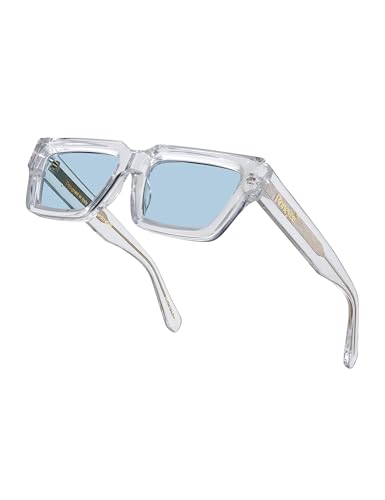 Image of Roneyee Rectangle Sunglasses Men Women Trendy Retro Sunglass UV Protection Fashion Acetate Stylish Square