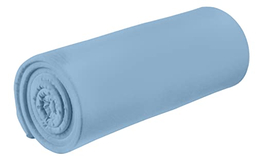 Magic Drapes 800 Thread Count 1 Piece Fitted Sheet 100% Long Staple Cotton With Sateen Weave Premium Quality Lightweight Sheets Ultra Soft Bedding With 16 Inch Drop (Sky Blue, Cal King) #TOP1