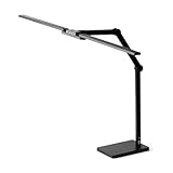 サンワダイレクト デスクライト スタンドライト 1650ルーメン 多関節アーム 5段階調光・調色 幅95cm 目に優しい 電気スタンド 学習ライト 800-LED104
