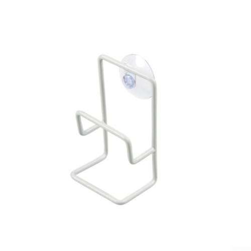 EpheyFIF Scaffale per lavello con ventosa per riporre spugne e pennelli organizzati (bianco)