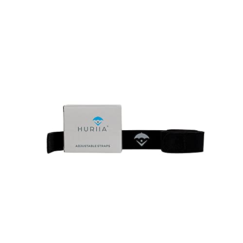 Adjustable 45-inch & 12-inch Hook and Loop Straps for the Wearable Umbrella Holder - Versatile Extra Securing Straps by Huriia - Charcoal Black